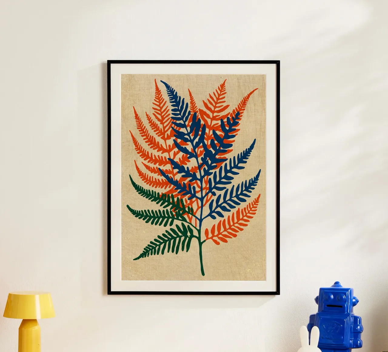 Bunter Minimalistischer Farn Hahnemühle von Providence Mbabazi Studio