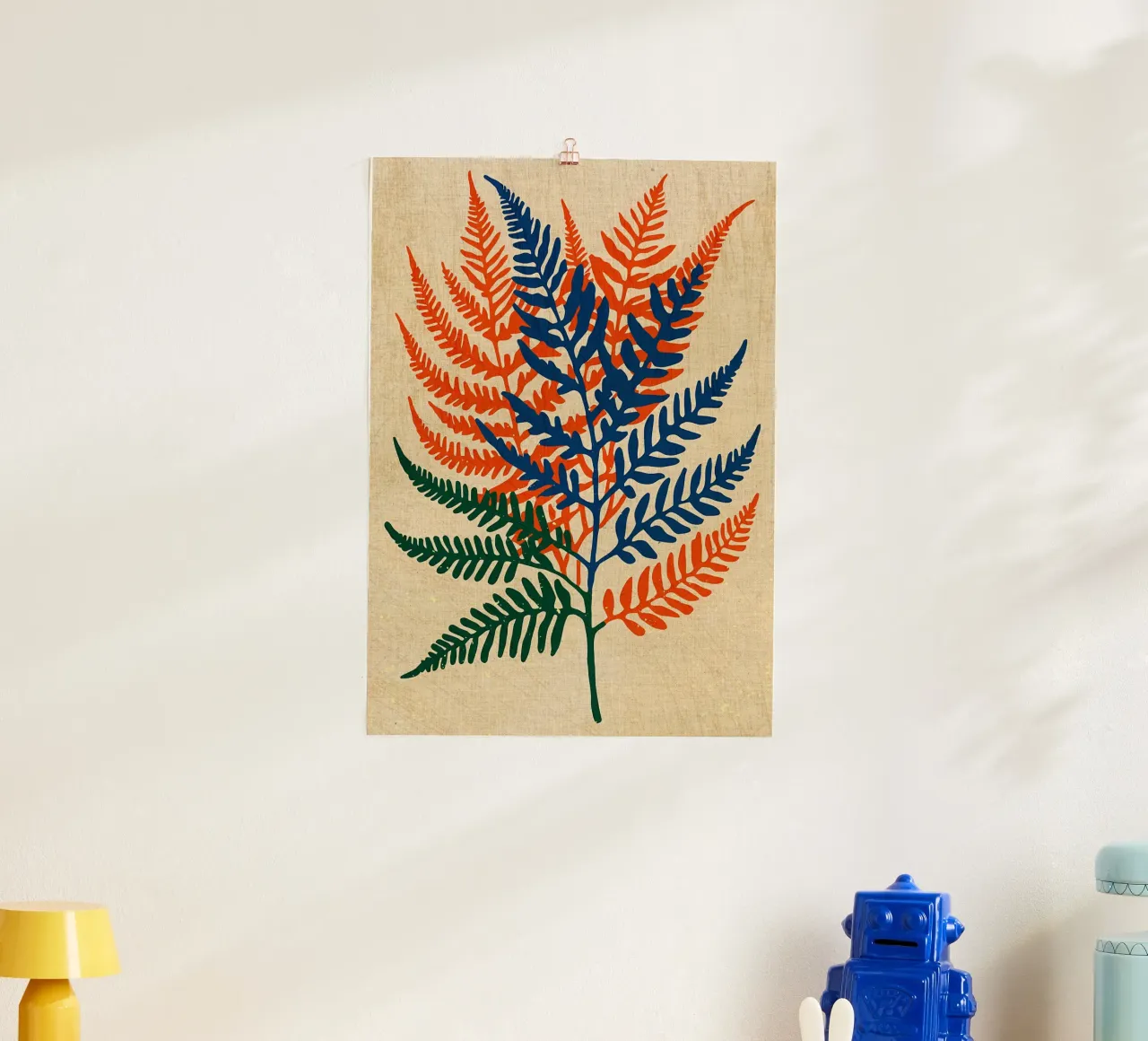Bunter Minimalistischer Farn Hahnemühle von Providence Mbabazi Studio