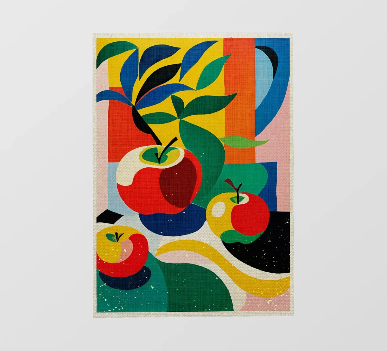 Manzanas de colores lámina retroiluminada de Providence Mbabazi Studio