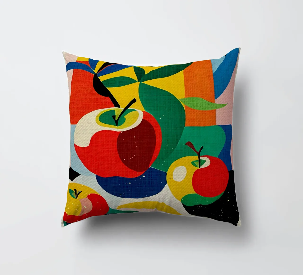 Pomme fruit coloré coussin de Providence Mbabazi Studio