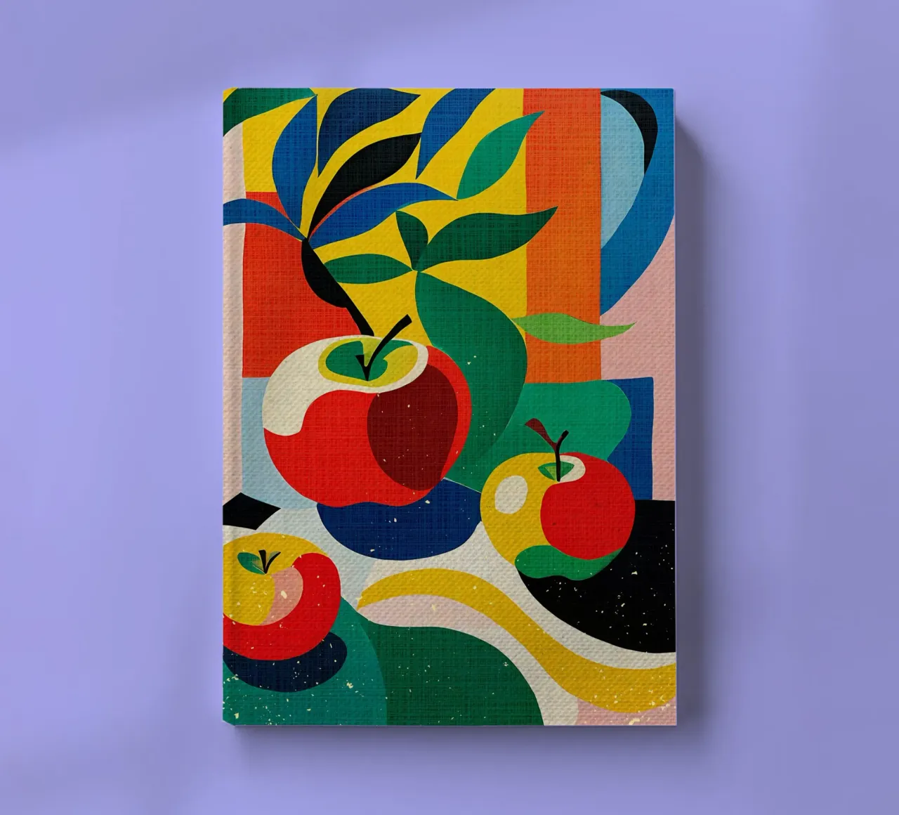 Colorful Apple Fruit notebook by Providence Mbabazi Studio