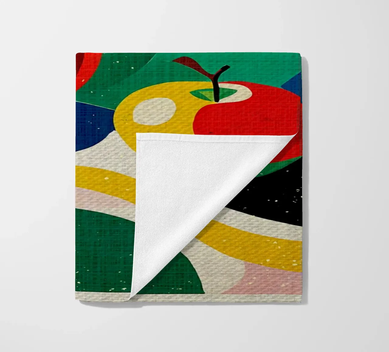 Colorful Apple Fruit beach towel by Providence Mbabazi Studio