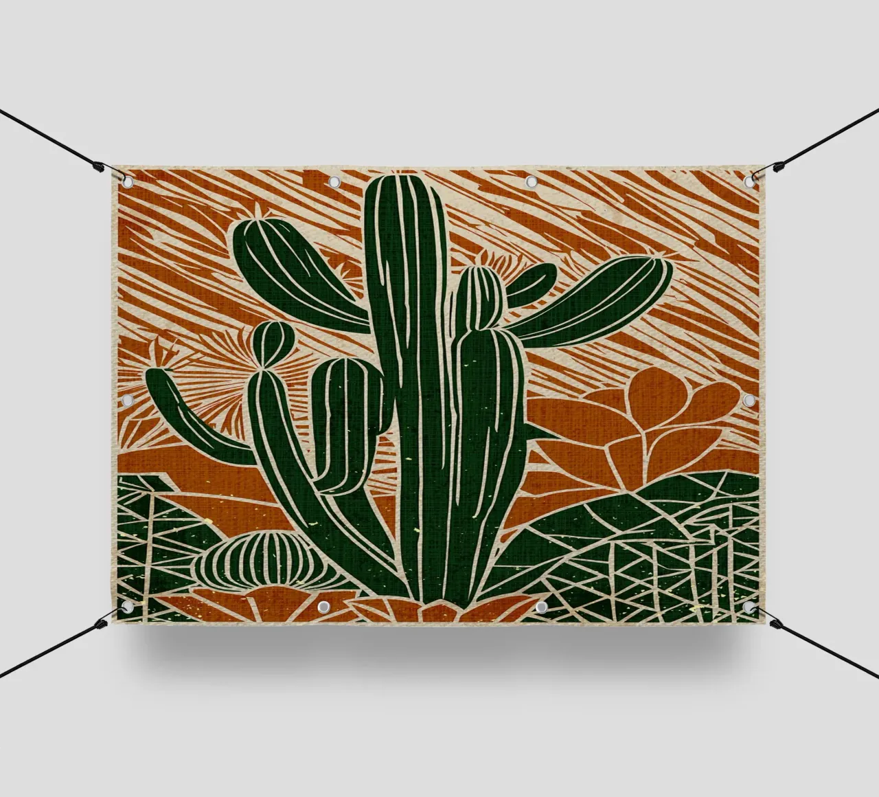 Poster Cactus Texas telo in pvc da Providence Mbabazi Studio