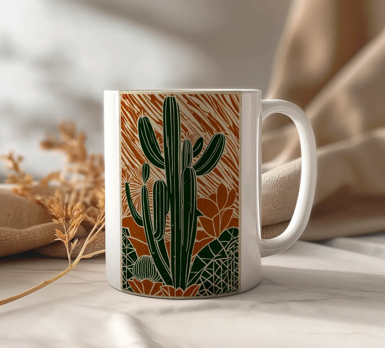 Poster Cactus Texas tazza in ceramica da Providence Mbabazi Studio