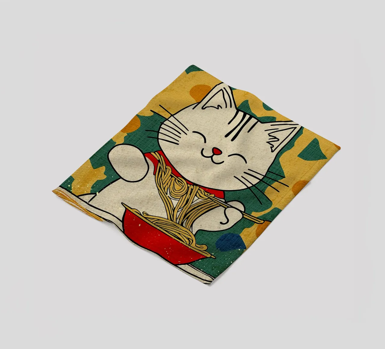 Amante delle tagliatelle per gatti coperta in pile da Providence Mbabazi Studio