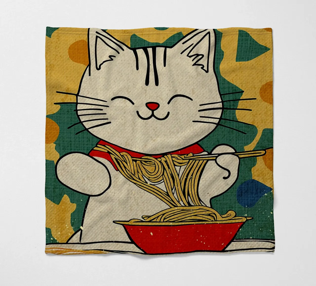 Amante delle tagliatelle per gatti coperta in pile da Providence Mbabazi Studio