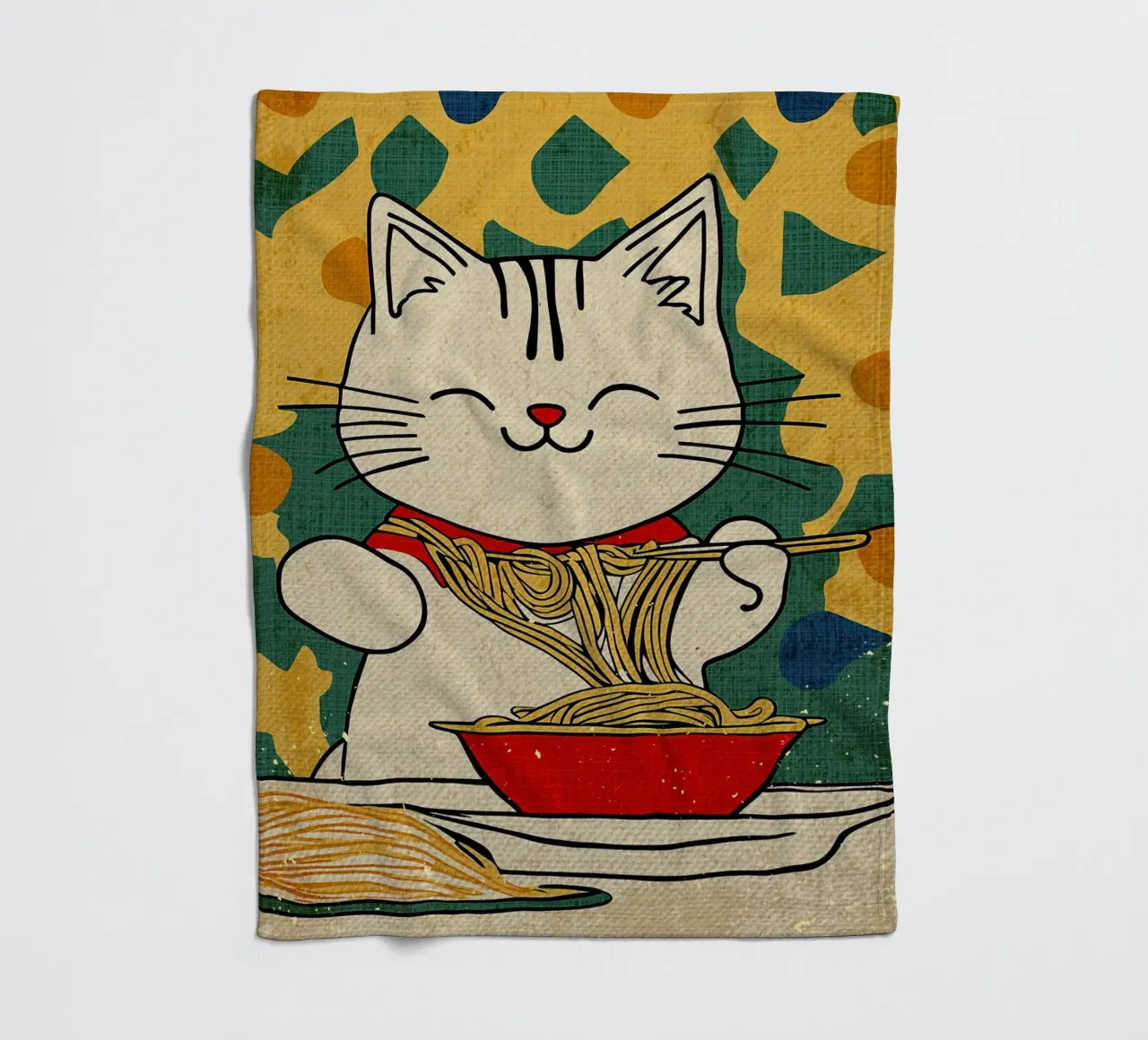 Amante delle tagliatelle per gatti coperta in pile da Providence Mbabazi Studio