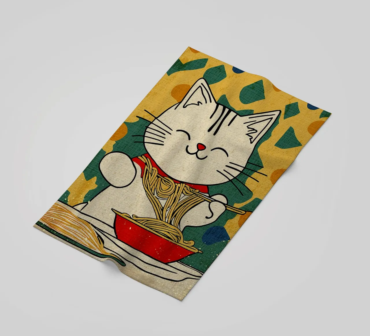 Amante delle tagliatelle per gatti telo mare da Providence Mbabazi Studio