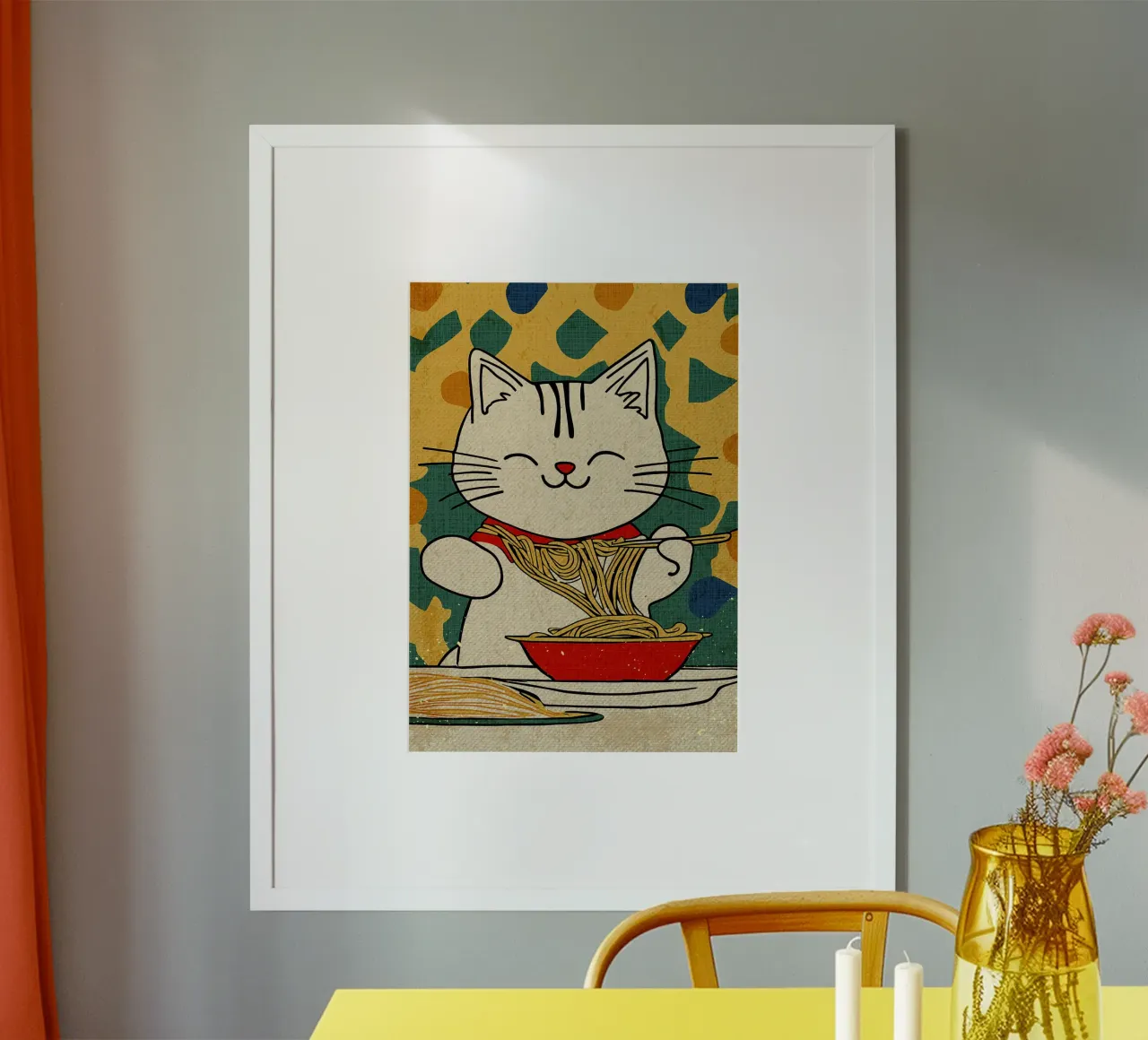 Amante delle tagliatelle per gatti carta hahnemühle da Providence Mbabazi Studio