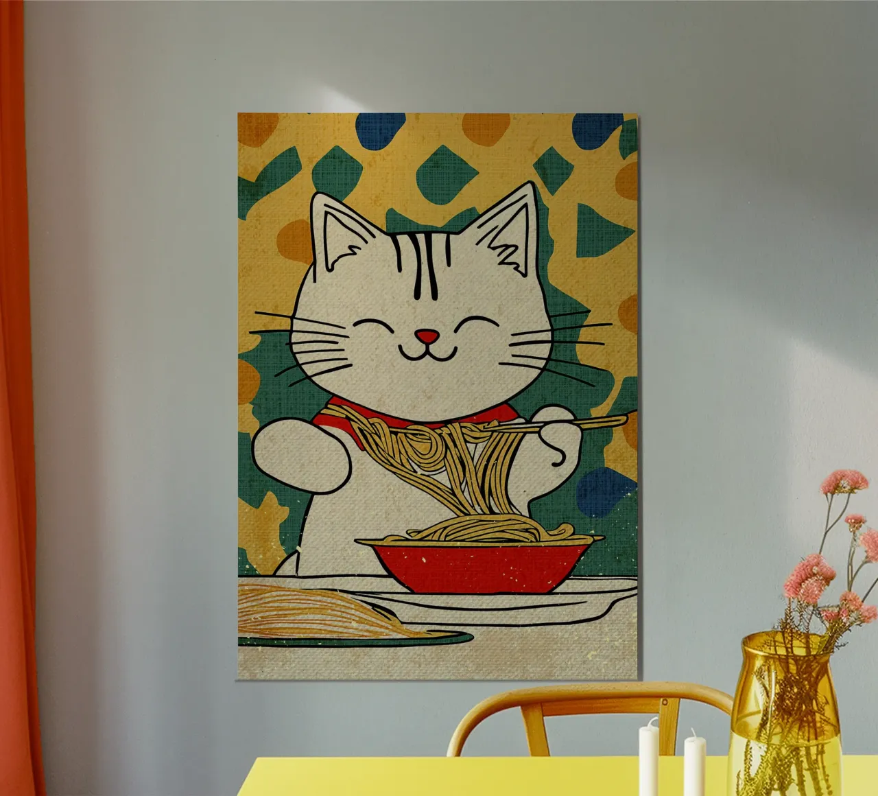 Amante delle tagliatelle per gatti carta hahnemühle da Providence Mbabazi Studio