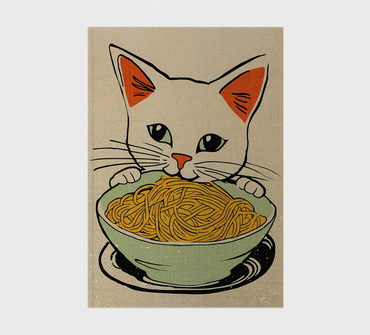 Cat Sitting with Noodles notebook by Providence Mbabazi Studio