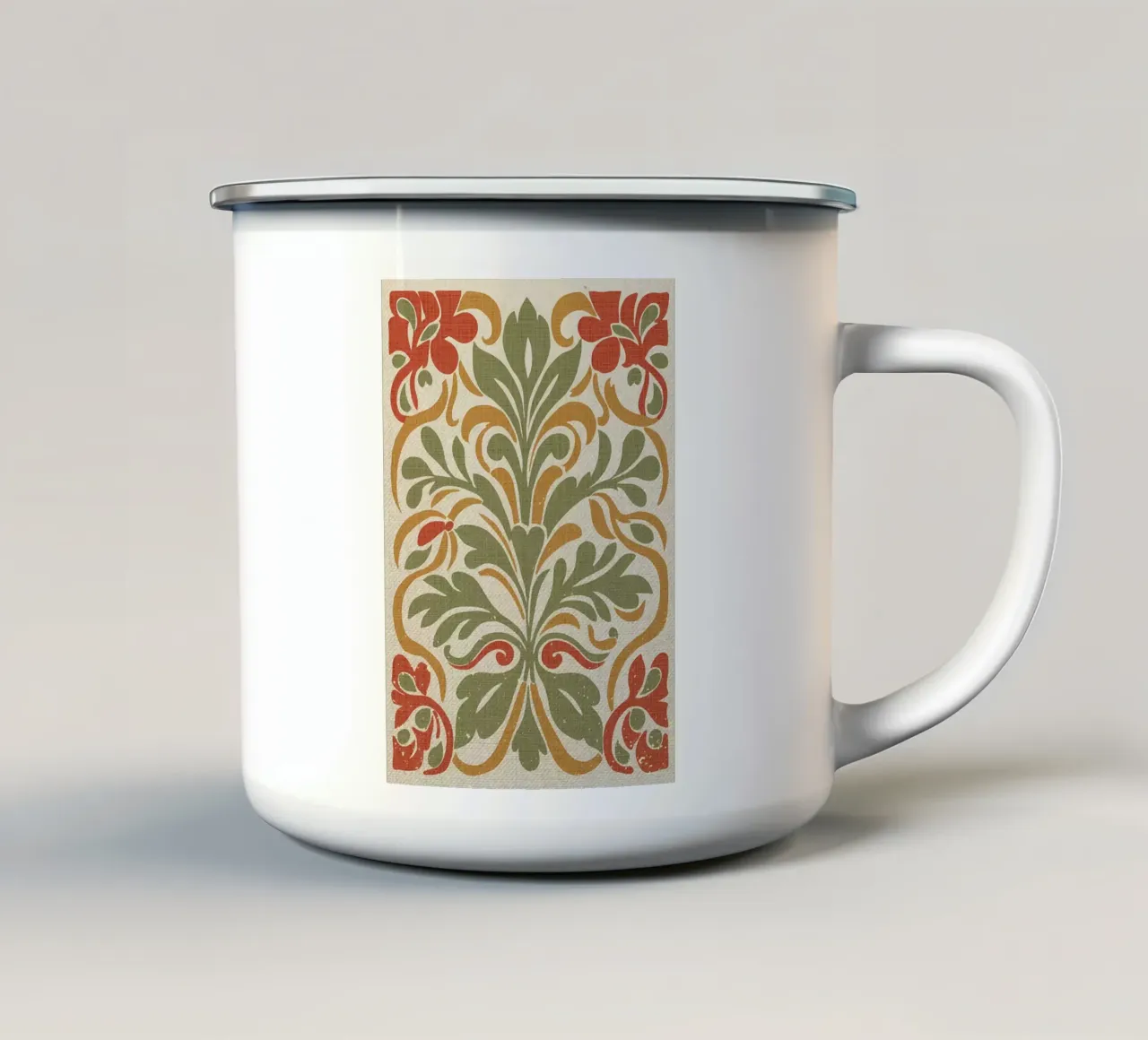 Design floreale bohémien tazza in smalto da Providence Mbabazi Studio