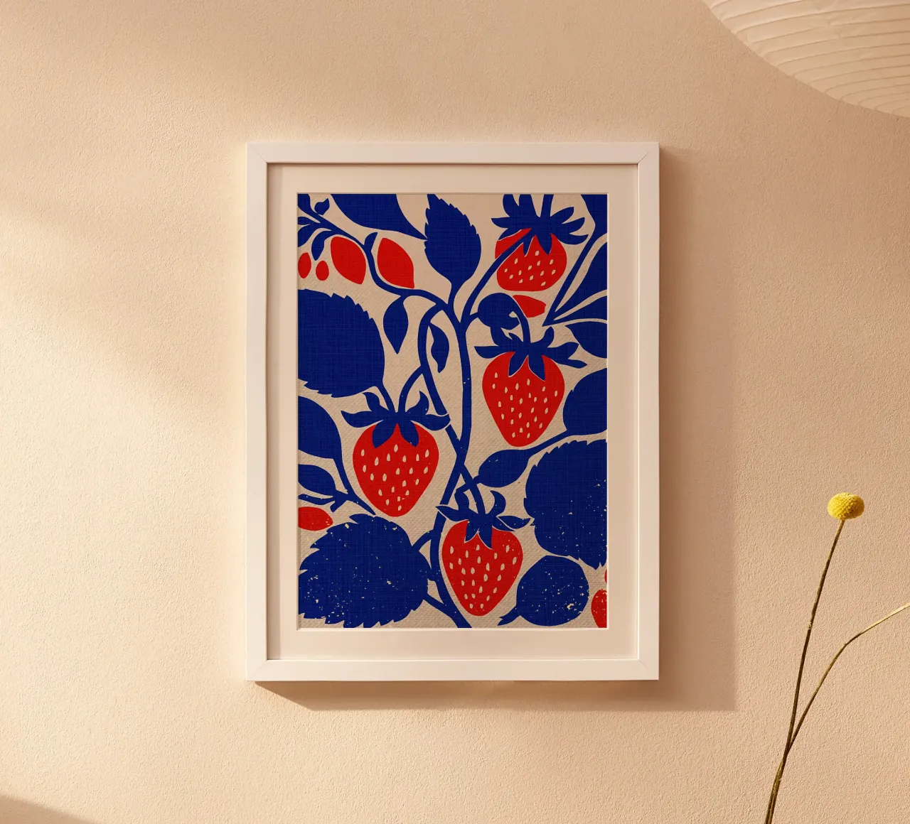 Cucina blu Fragola poster da Providence Mbabazi Studio