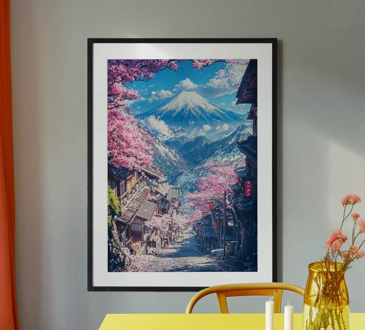 Sakura Street to Fuji poster by Pixaverse