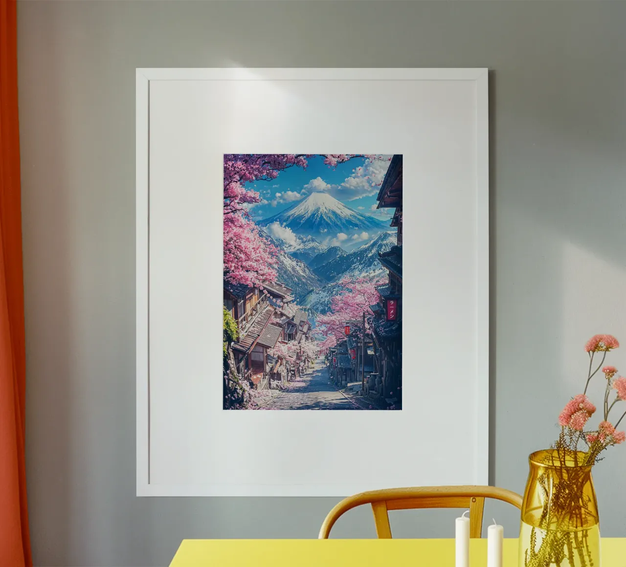 Sakura Street to Fuji poster by Pixaverse