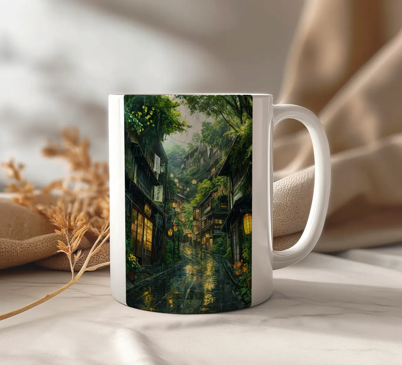 Il vicolo nascosto tazza in ceramica da Pixaverse