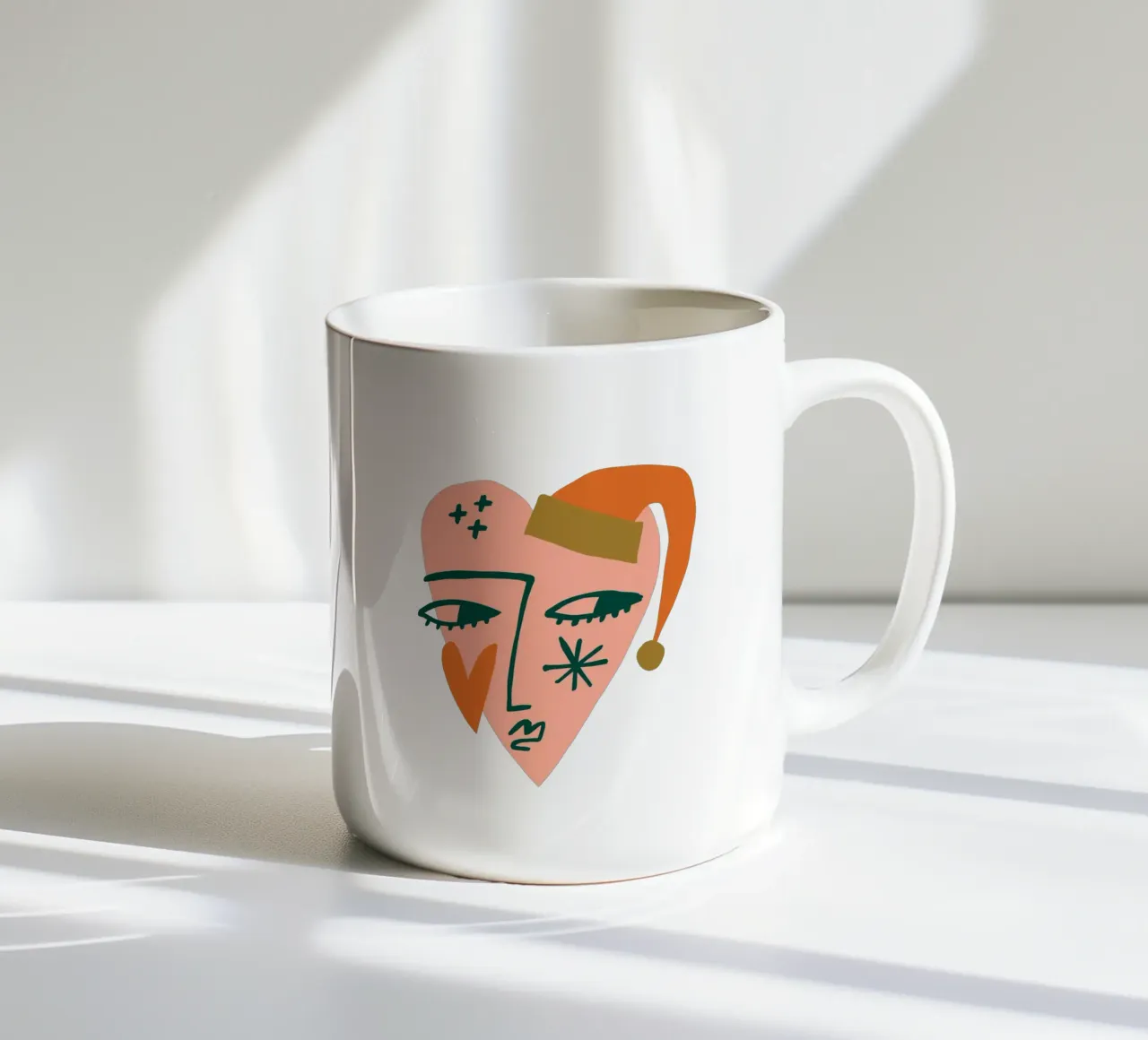 Happy Christmas No 32 (Without Background) tazza in ceramica da treechild