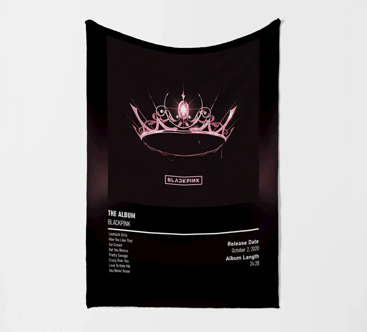 THE ALBUM (2020) by BLACKPINK coperta in pile da DGUnder