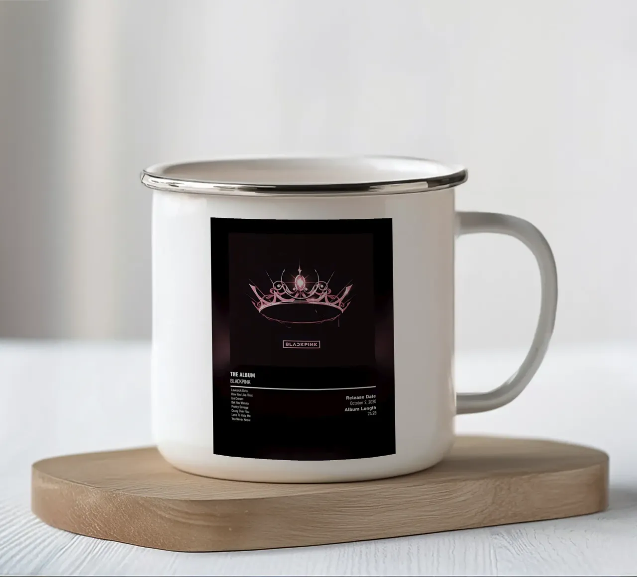 THE ALBUM (2020) by BLACKPINK tazza in smalto da DGUnder