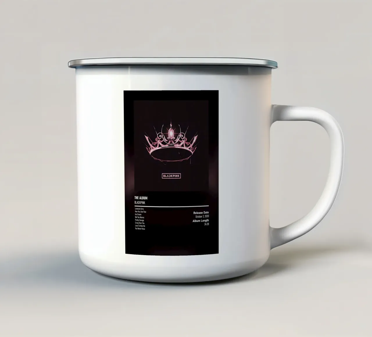 THE ALBUM (2020) by BLACKPINK tazza in smalto da DGUnder