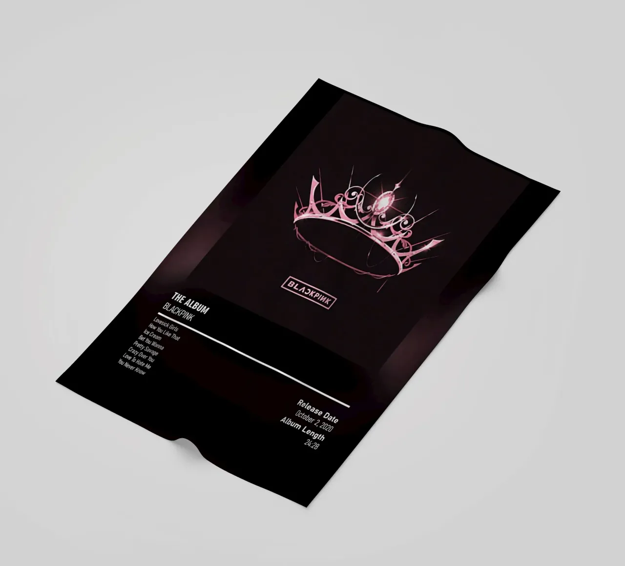 THE ALBUM (2020) by BLACKPINK telo mare da DGUnder