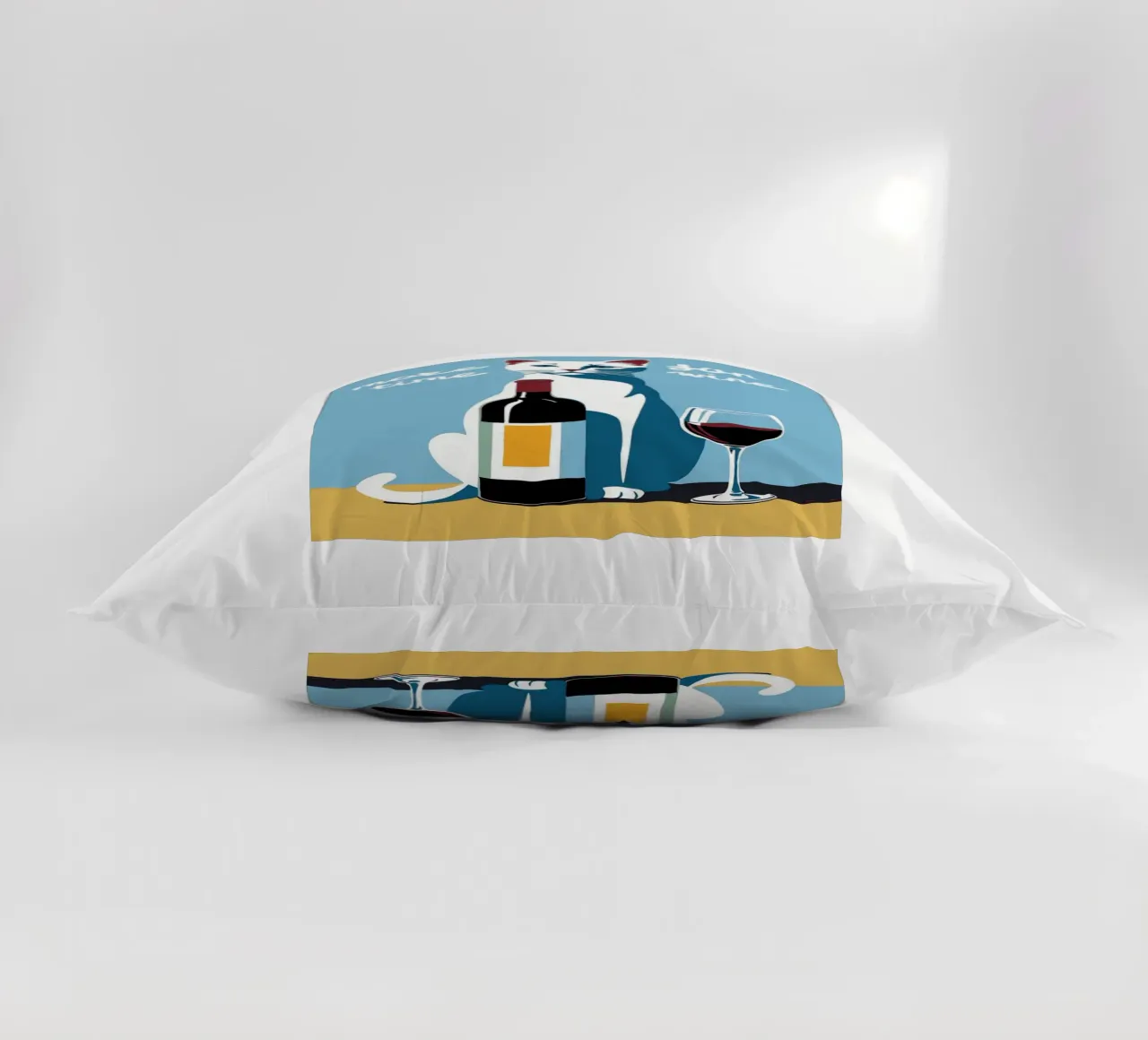 Make Time For Wine decorative cushion by Arjun