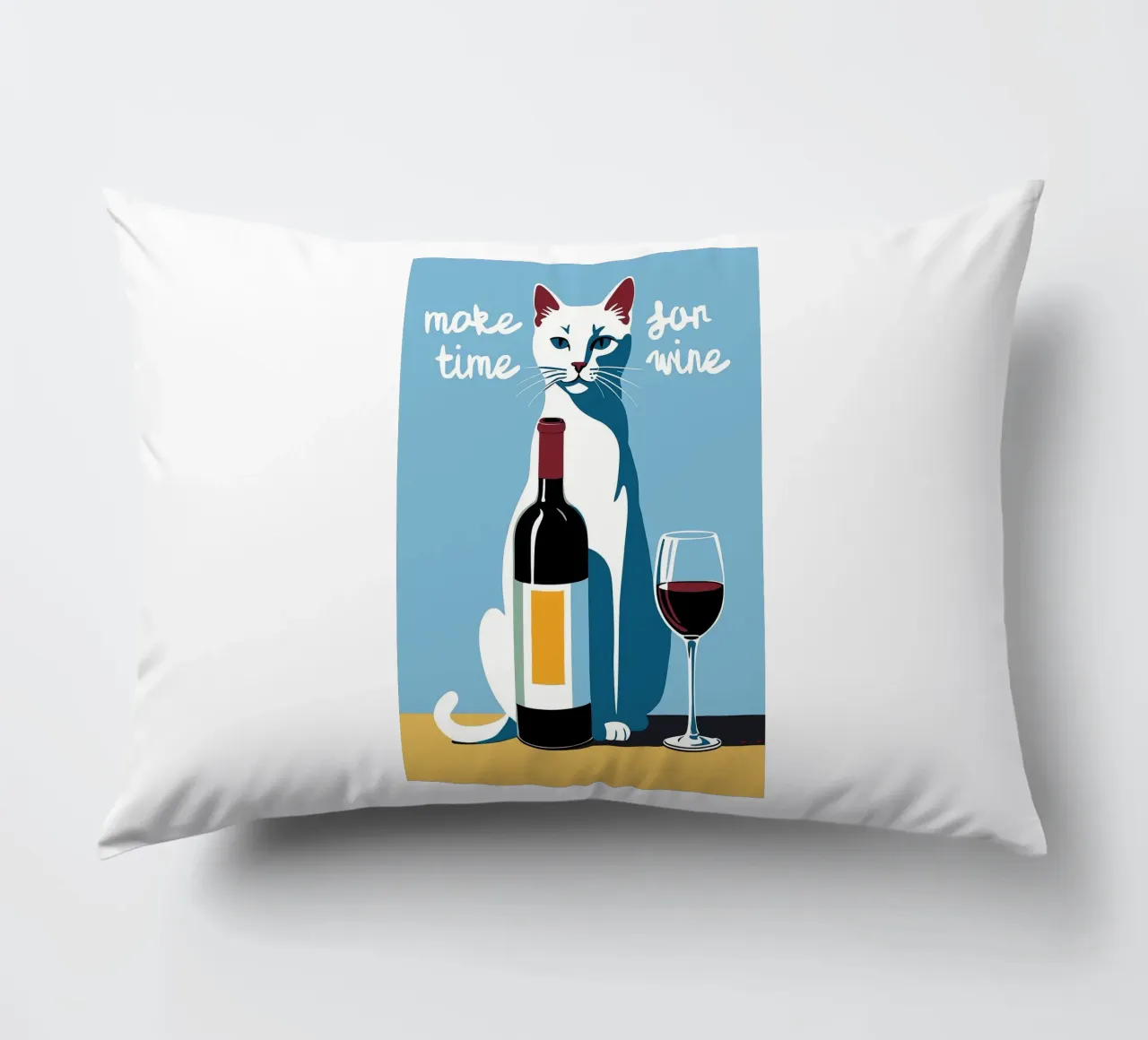 Make Time For Wine decorative cushion by Arjun