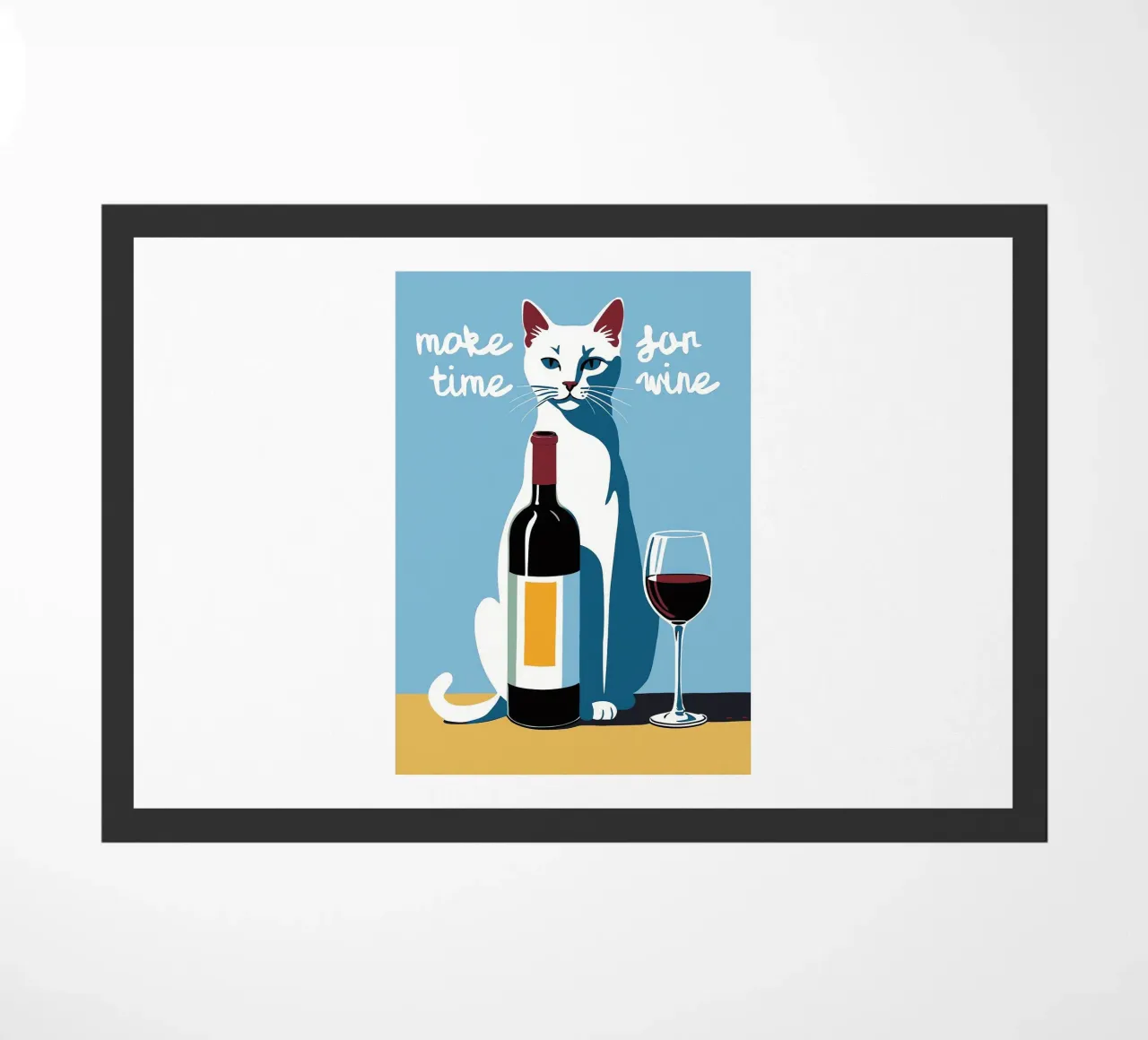 Make Time For Wine doormat by Arjun