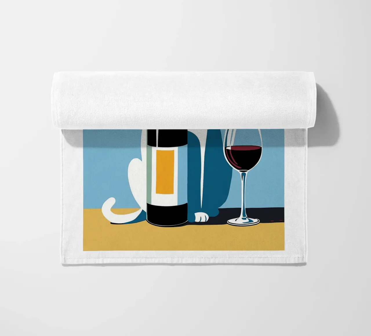 Make Time For Wine beach towel by Arjun