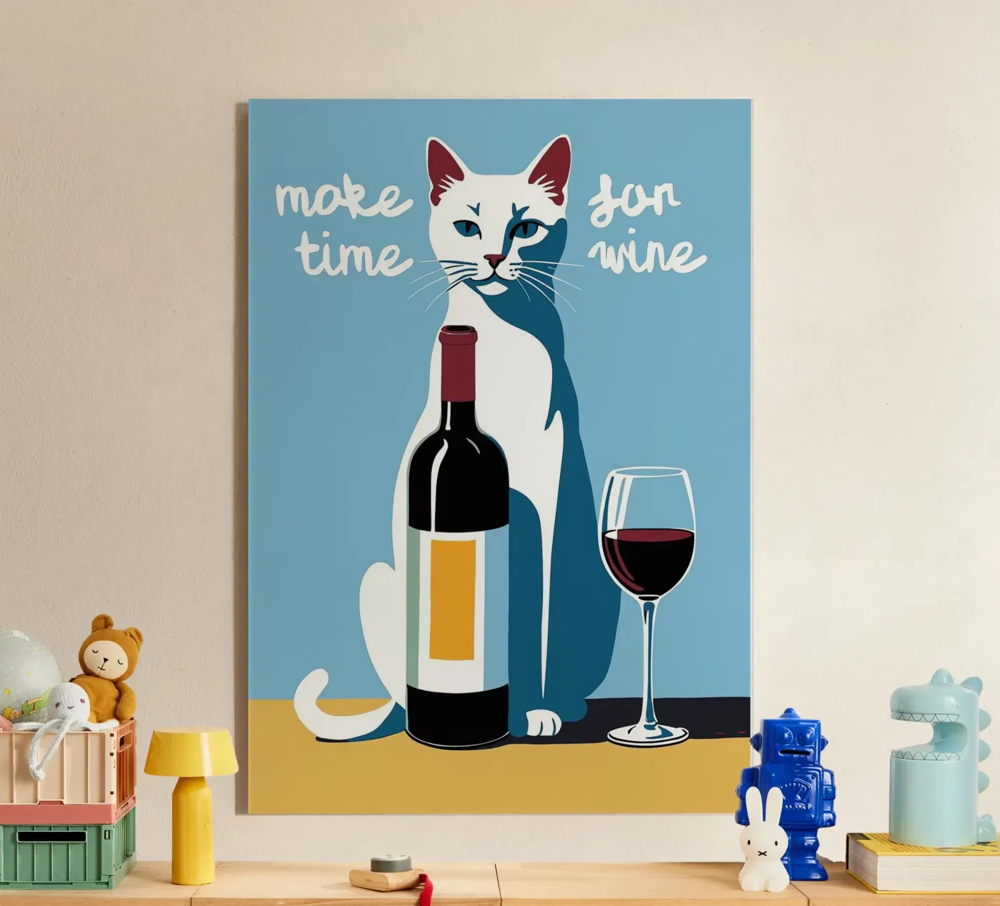 Nehmen Sie sich Zeit für Wein Acryl-Glas von Arjun