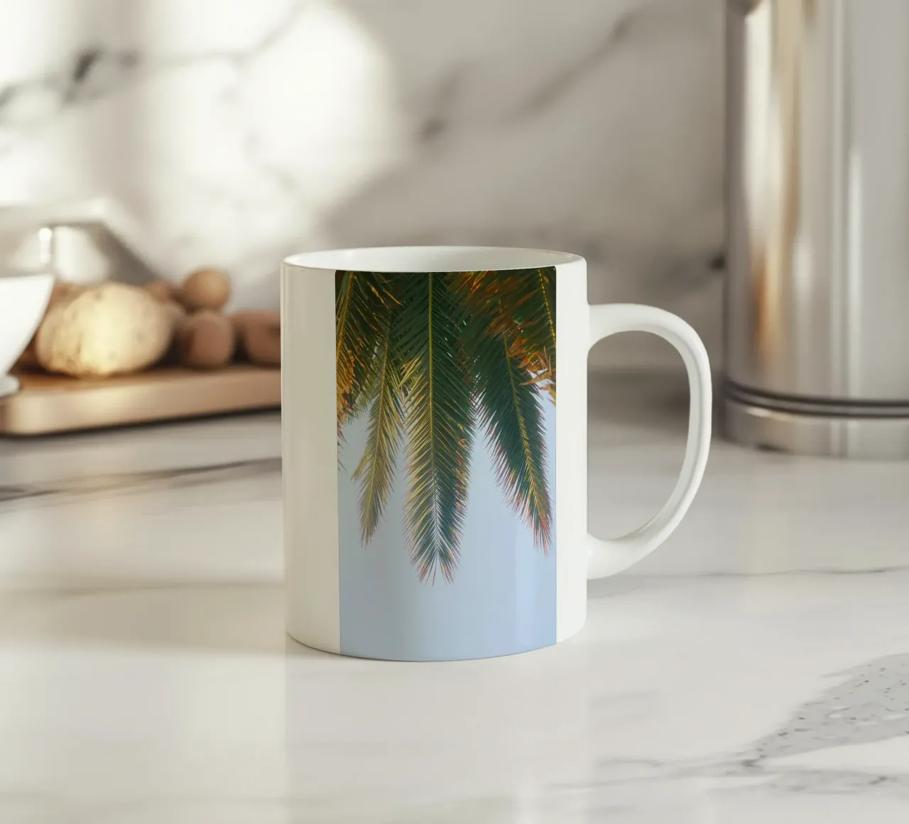 fronda di palma tazza in ceramica da Earthly Visions