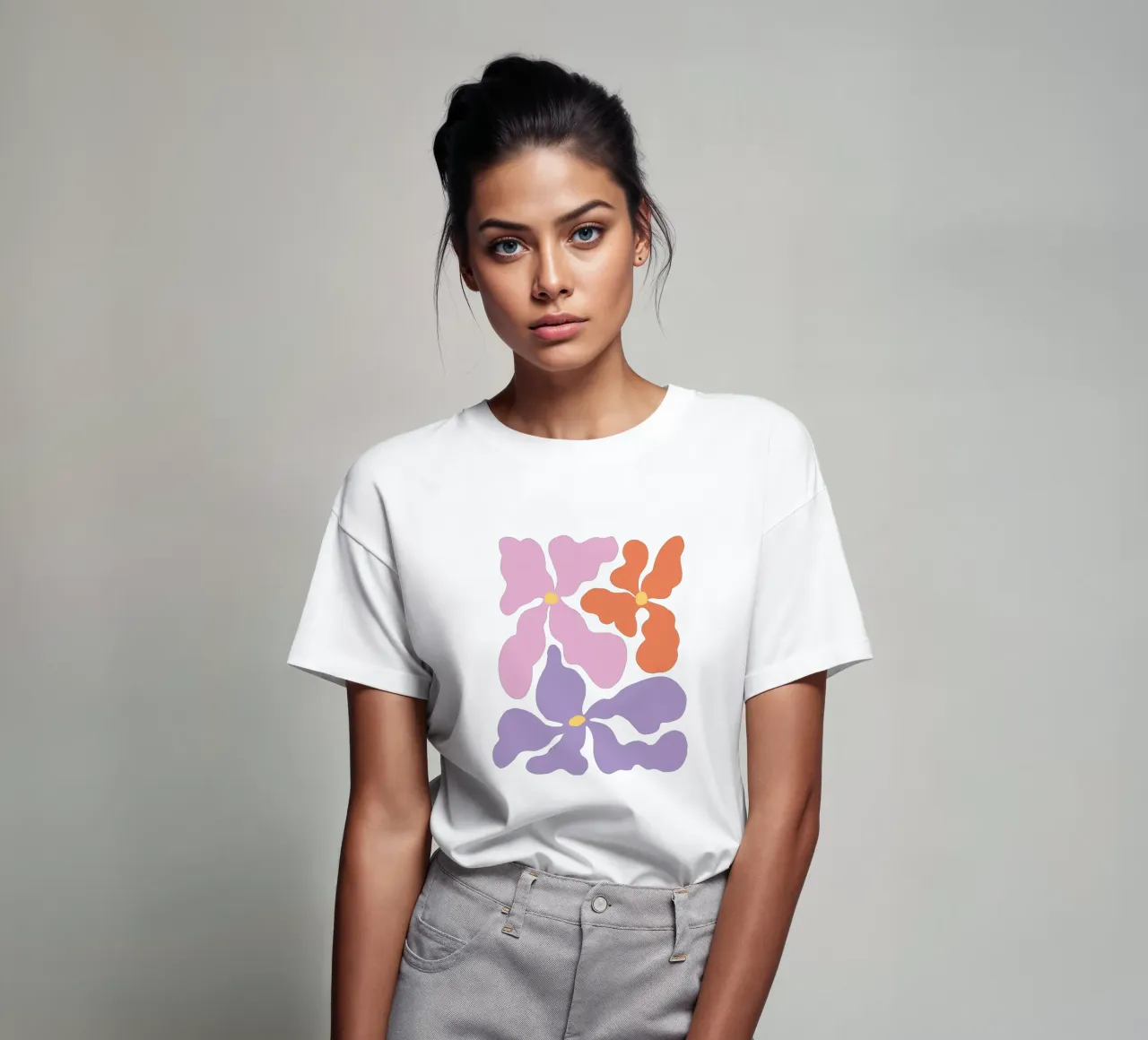 Happy Flowers No 01 (Without Background) t-shirt da treechild