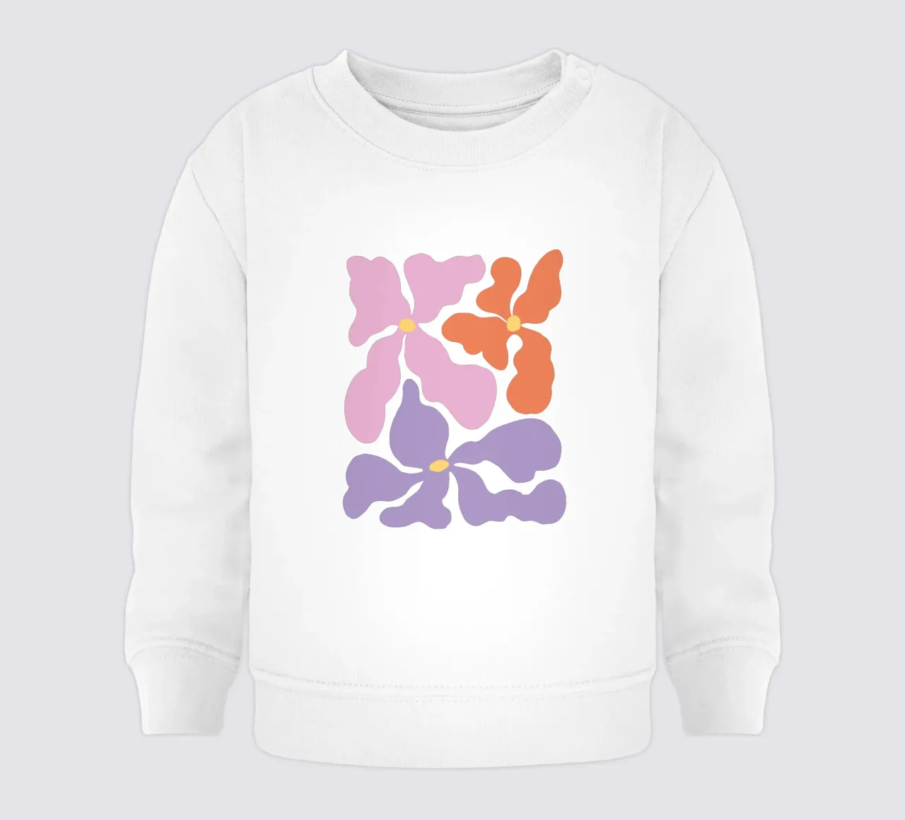 Happy Flowers No 01 (Without Background) felpa neonato da treechild