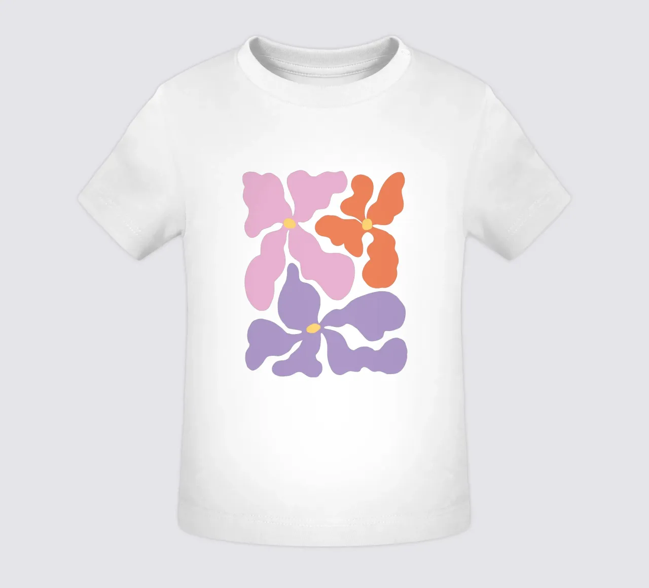 Happy Flowers No 01 (Without Background) maglietta neonato da treechild
