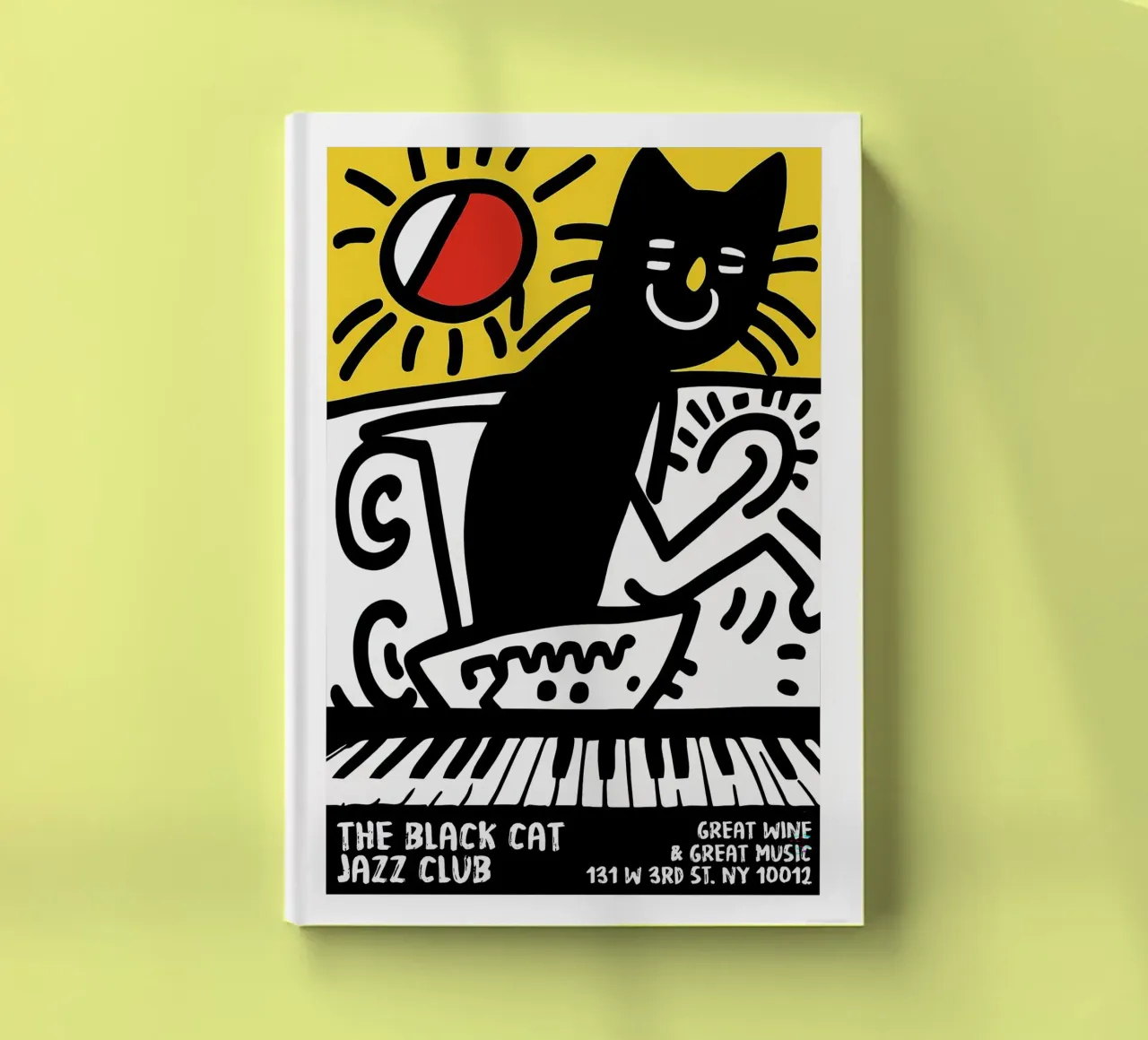 The Black Cat Jazz notebook by Arjun