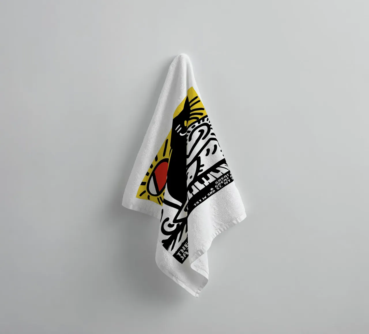 The Black Cat Jazz towel by Arjun
