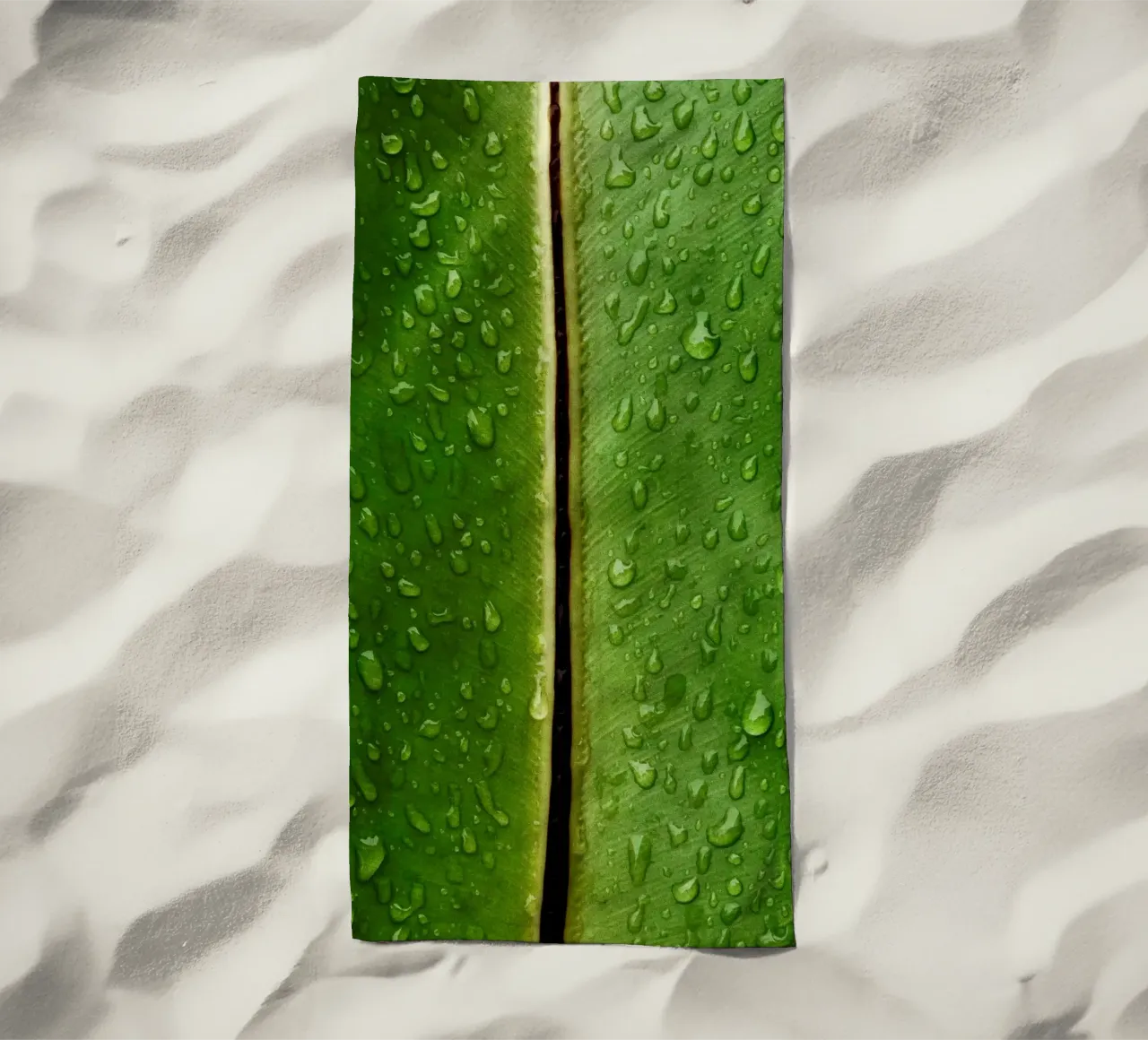 banana leaf tropical beach towel by Earthly Visions