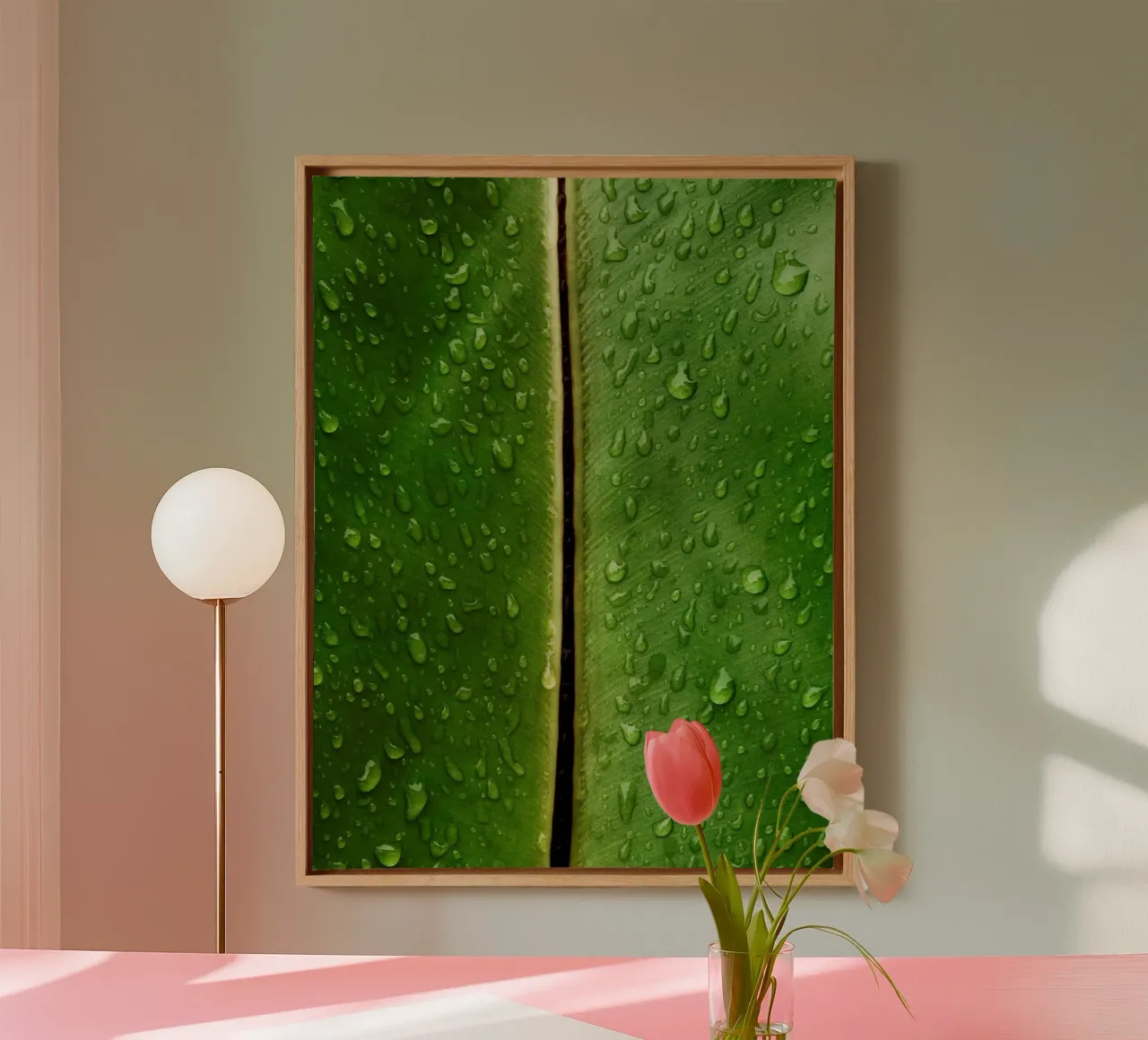 bananenblad tropisch canvas met Baklijst van Earthly Visions