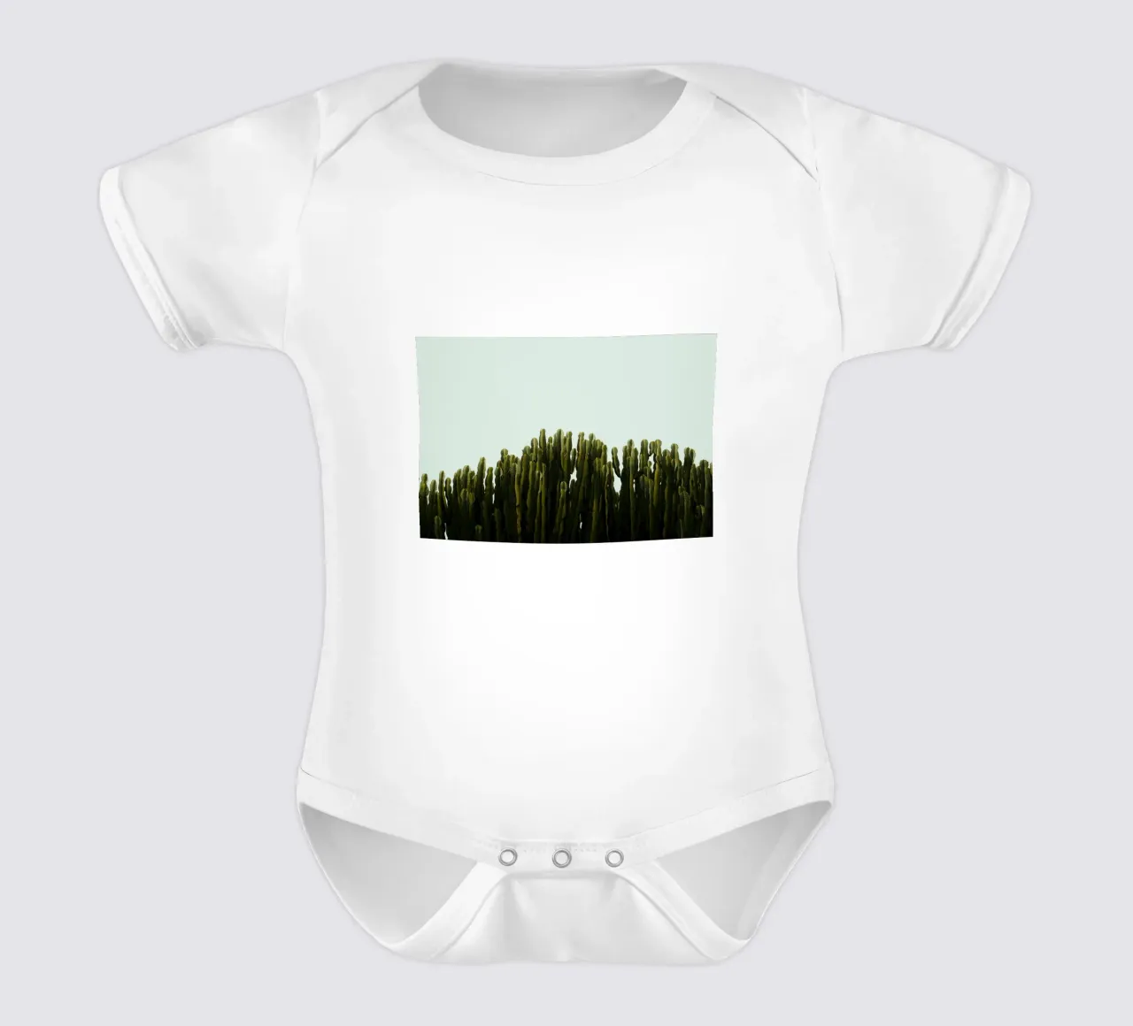 verde cactus body neonato maniche corte da Earthly Visions