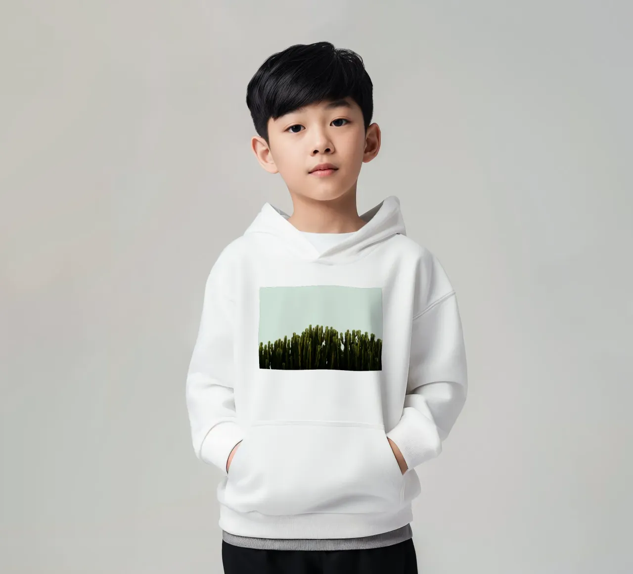 verde cactus sudadera con capucha para niño de Earthly Visions