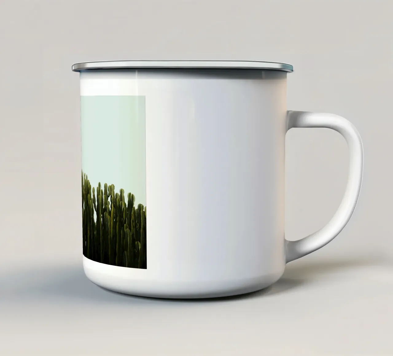 verde cactus tazza in smalto da Earthly Visions