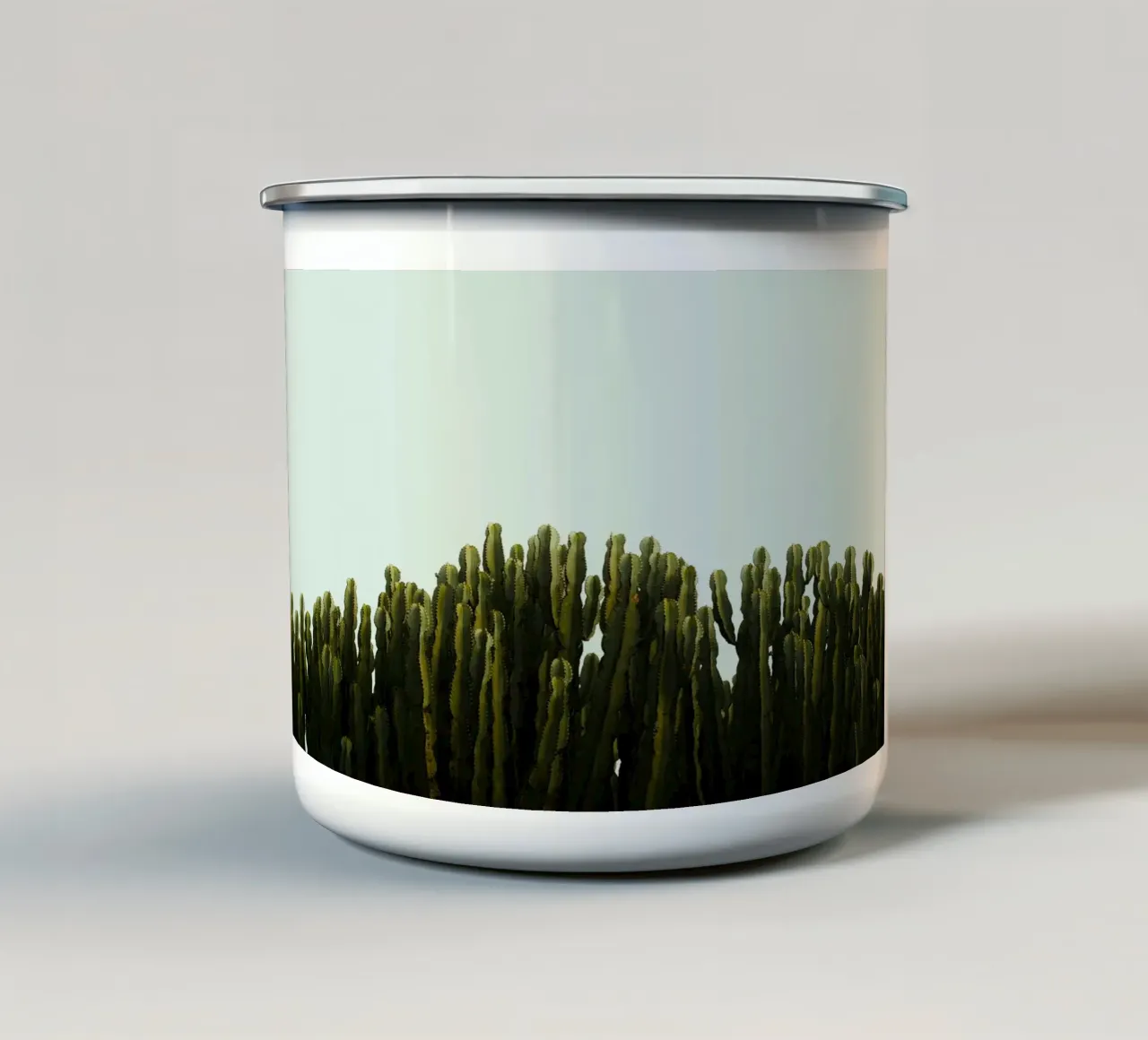 verde cactus tazza in smalto da Earthly Visions