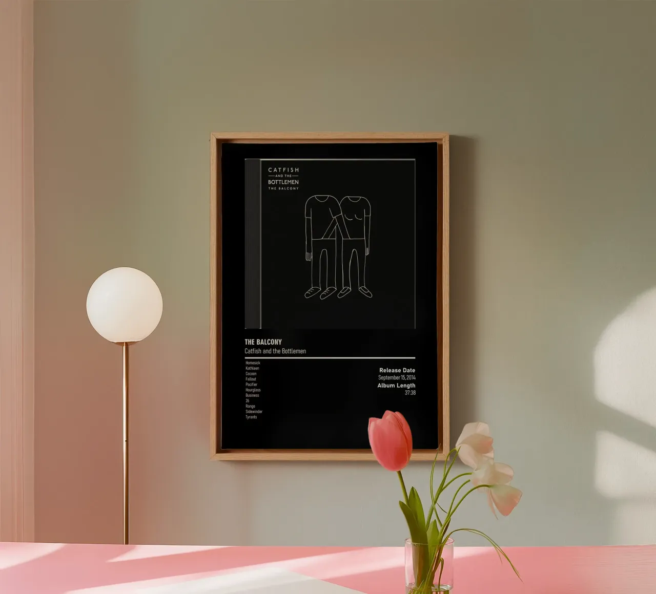The Balcony (2014) by Catfish and the Bottlemen tela con Cornice a cassetta da DGUnder