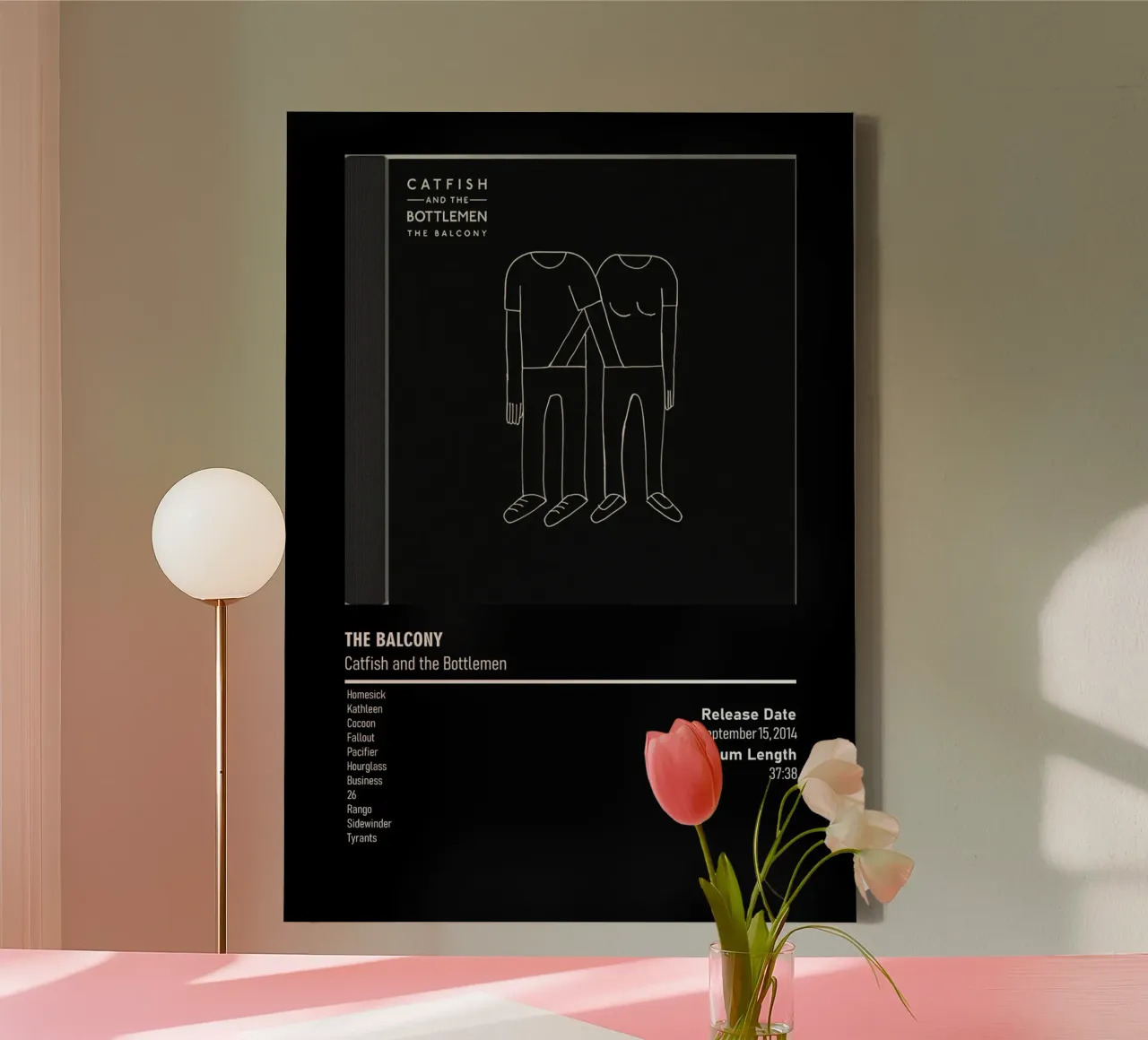 The Balcony (2014) by Catfish and the Bottlemen tela con Cornice a cassetta da DGUnder