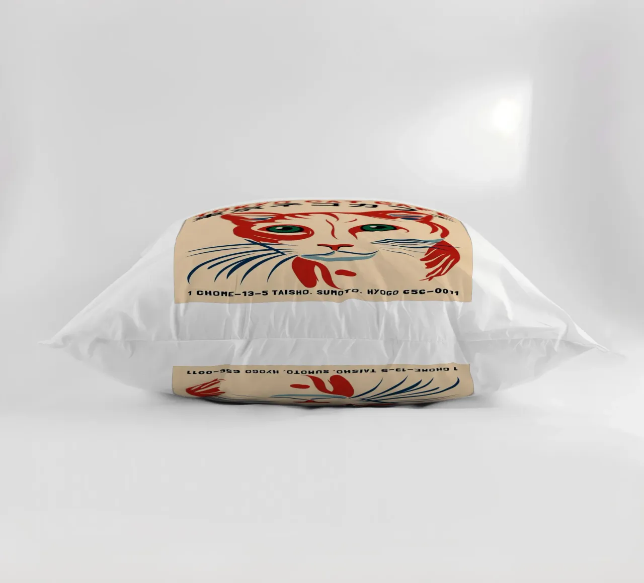 Tokyo Cat Cafe decorative cushion by Arjun