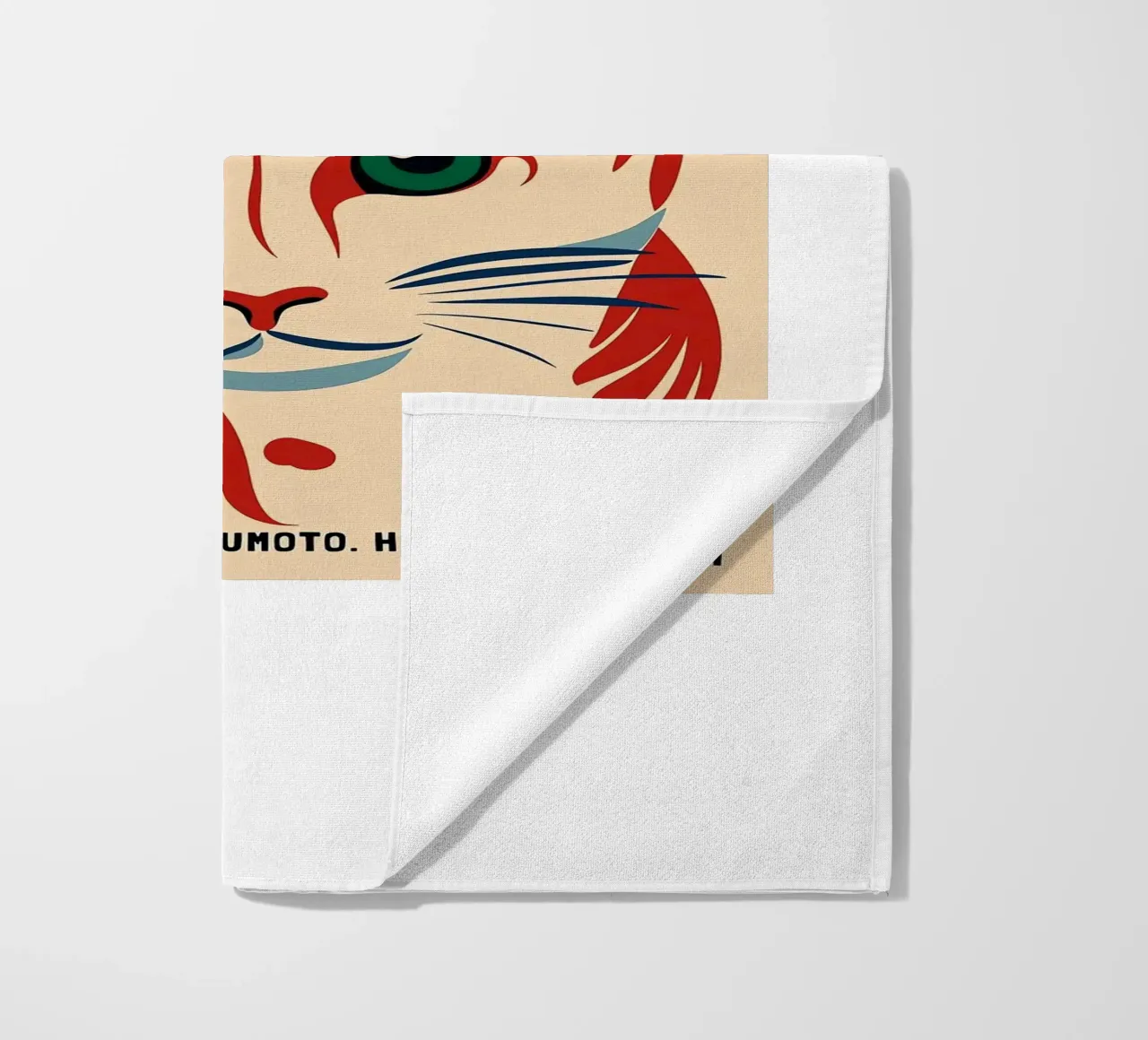 Tokyo Cat Cafe beach towel by Arjun