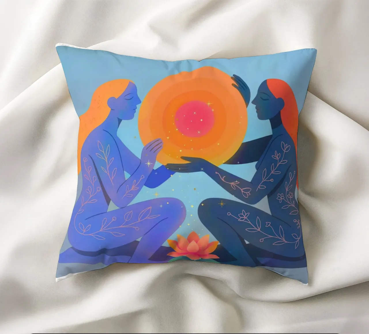 The light Between us cuscino da Taika Tori Art