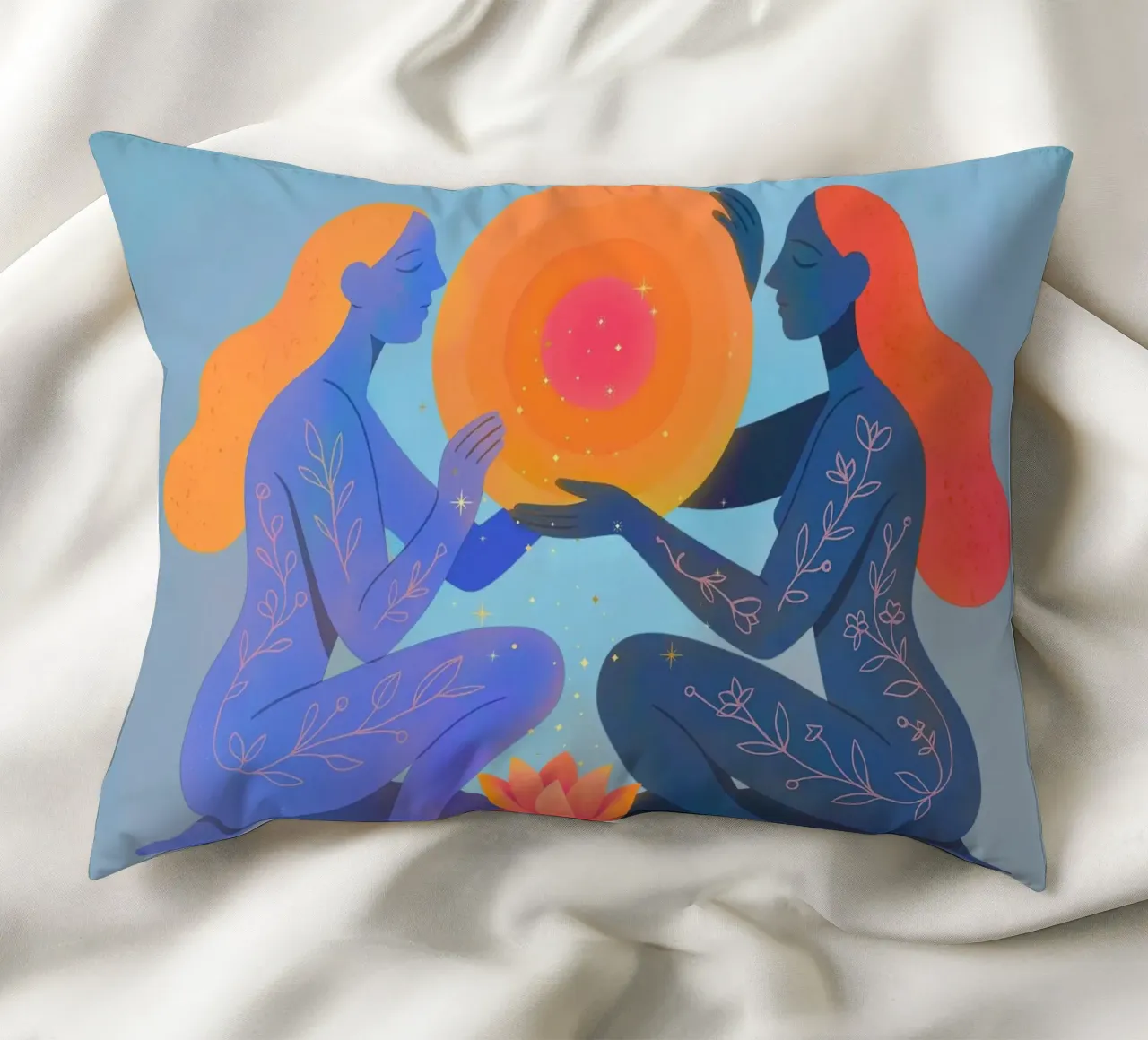 The light Between us cuscino da Taika Tori Art