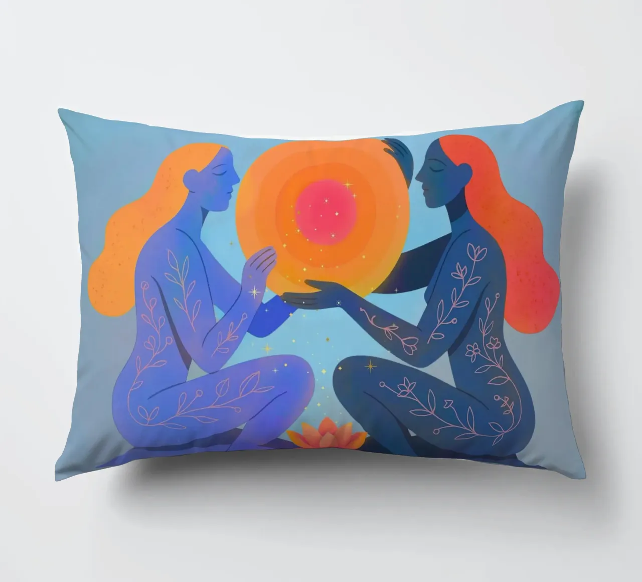 The light Between us cuscino da Taika Tori Art