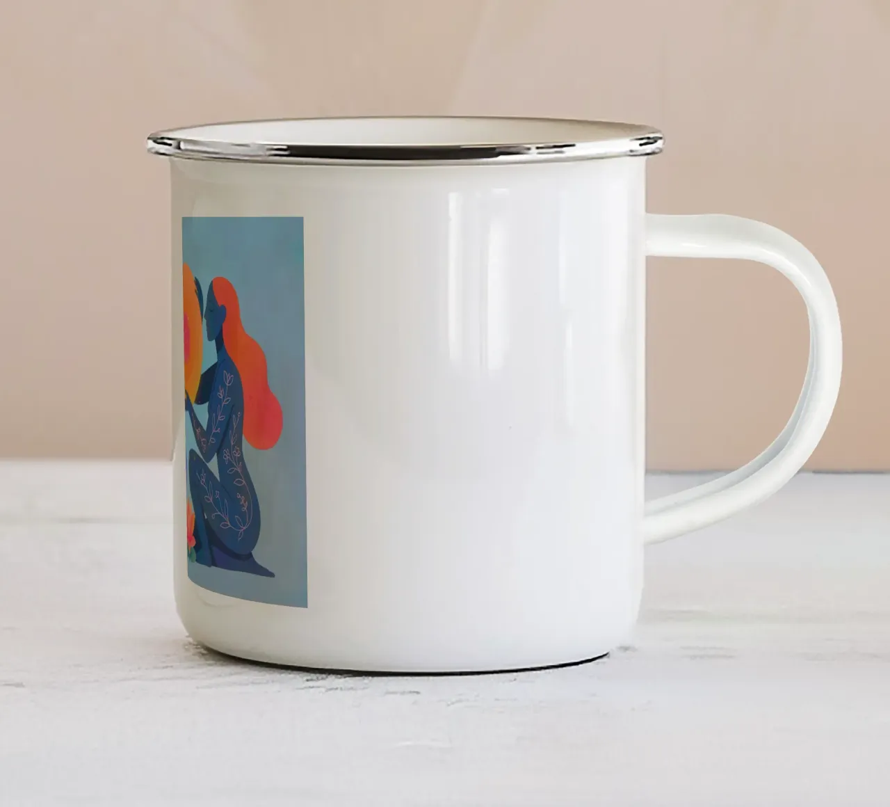 The light Between us tazza in smalto da Taika Tori Art
